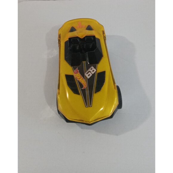 Hot Wheels Yellow Electronic Car 68 Black Silver Wheel - Light Up Sounds & Motor - Picture 2 of 16
